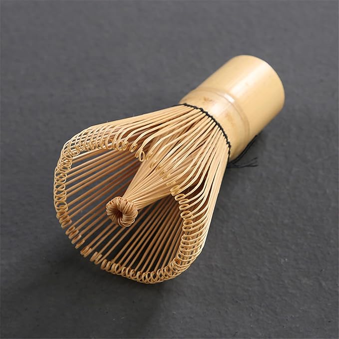 Matcha Whisk - Bamboo Whisk for Matcha Powder, Handcrafted Organic Traditional Japanese Chasen, 100-Prong Matcha Stirrer Wisk Mixer Brush for Authentic Tea Preparation