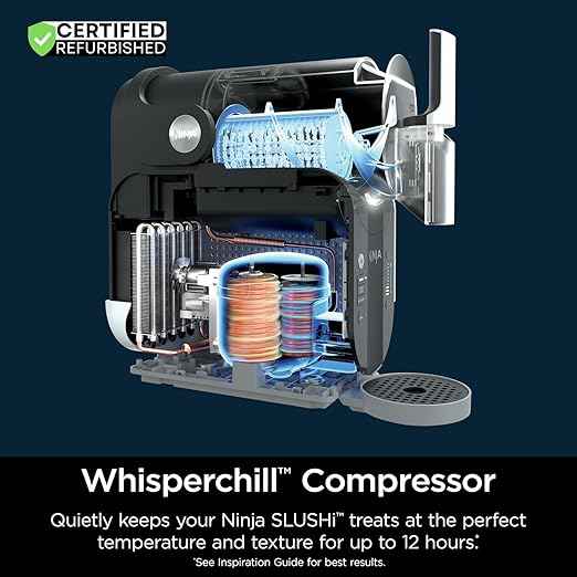 Ninja FS301 Professional Maker with RapidChill Technology, 88 oz Drink & Slushie Machine, 5 Preset Programs, Frozen Margaritas, Frappés, and More, Premium Accents, Black (Renewed)