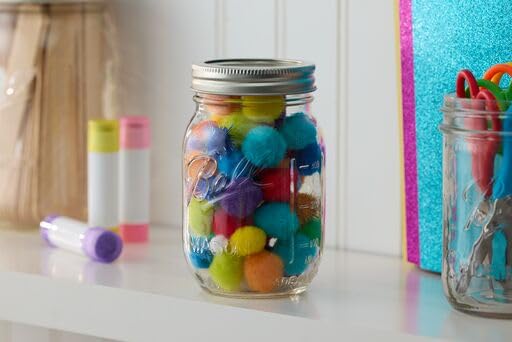 Ball Regular Mouth Glass Mason Jars with Lids and Bands, Used for Canning (Pint, 16 Ounce (Pack of 6))