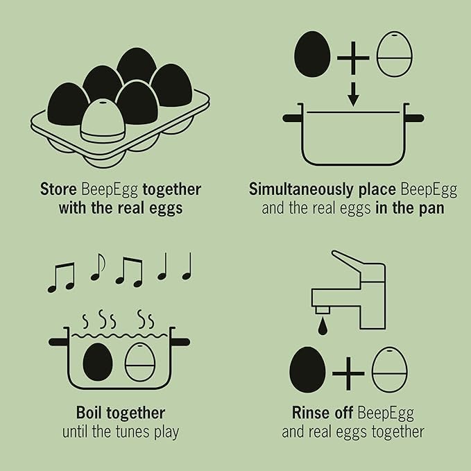 Piggy Beepegg – Egg Timer for Boiling Eggs – Musical Egg Cooker for Soft, Medium, Hard Boiled Eggs – Food Safe – Singing Floating Egg Timer – Egg Cooker for 3 Levels of Doneness - Brainstream