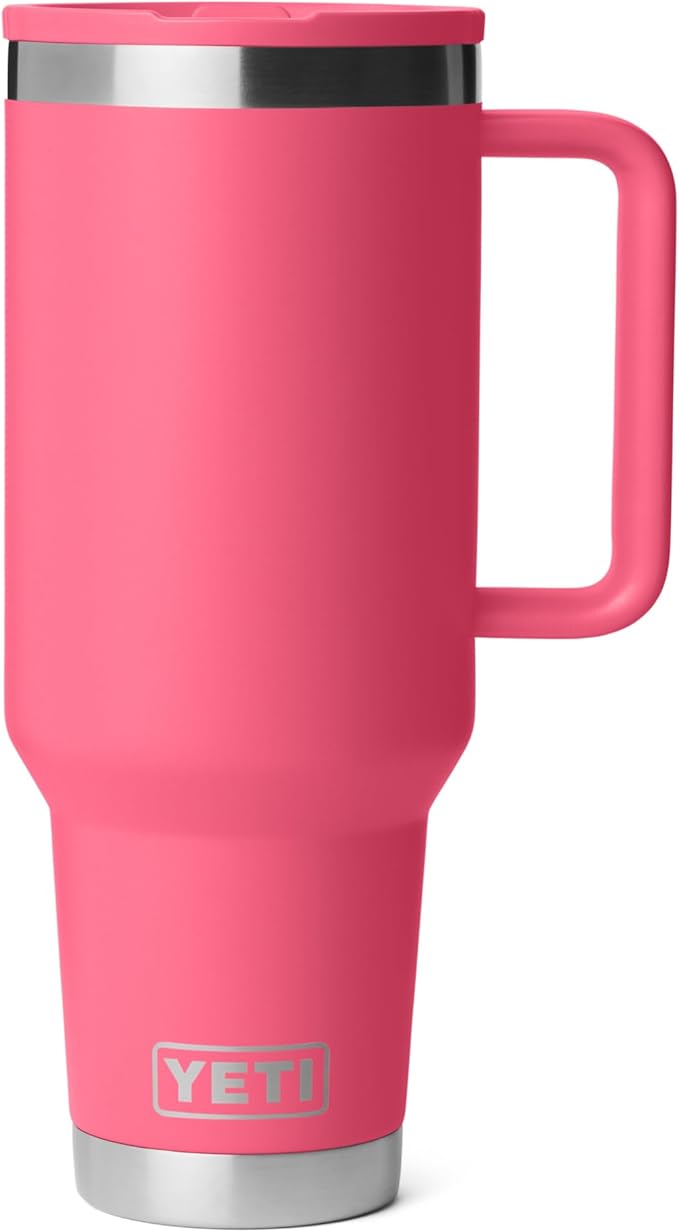 YETI Rambler 40 oz Travel Mug with Flip Straw Lid – Stainless Steel, Vacuum Insulated, Leakproof, Cup Holder Friendly