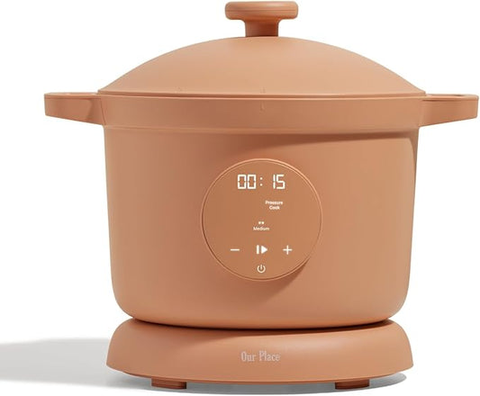 Our Place Dream Cooker | 6-quart Multicooker | 4 Versatile Modes | Pressure Cook, Slow Cook, Sear & Saute, Keep Warm | Hands-Free Steam Release | Tailored Control Panel | Spice