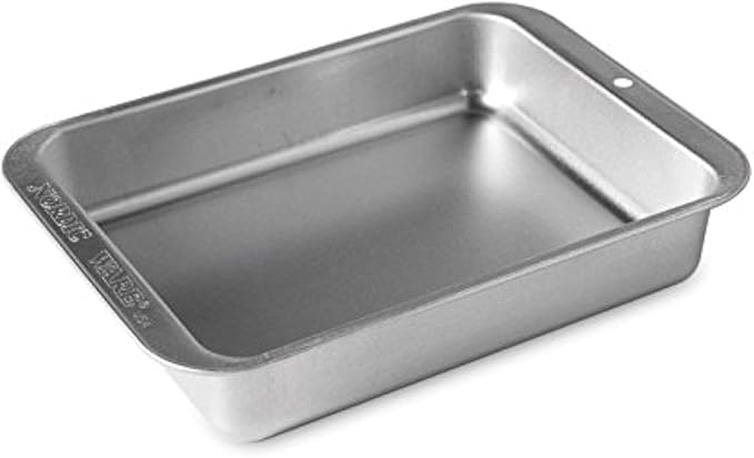 Nordic Ware Naturals Compact Rectangular Pan - Natural Uncoated Aluminum, Toaster Oven and Broiler Safe