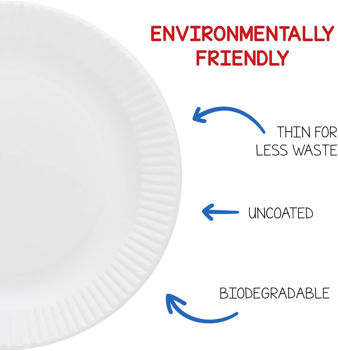 Hygloss Products 6" Uncoated White Paper Plates Bulk, 6 Inch, 1000 pack, Disposable Plates For Food, Dessert Or Crafts