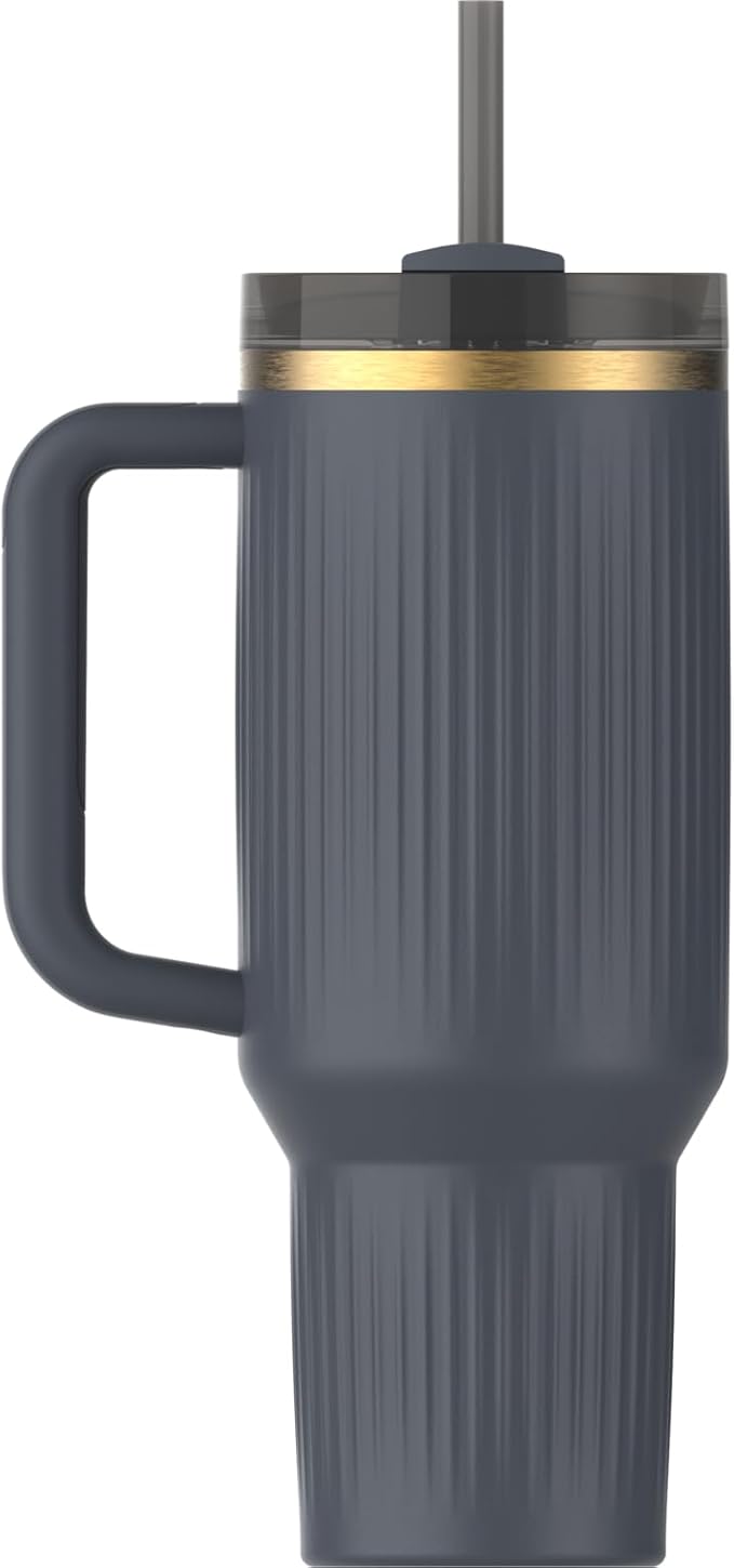 STANLEY Quencher H2.0 Tumbler with Handle and Straw 40 oz | Flowstate 3-Position Lid | Cup Holder Compatible for Travel | Insulated Stainless Steel Cup | BPA-Free | Fluted Twilight