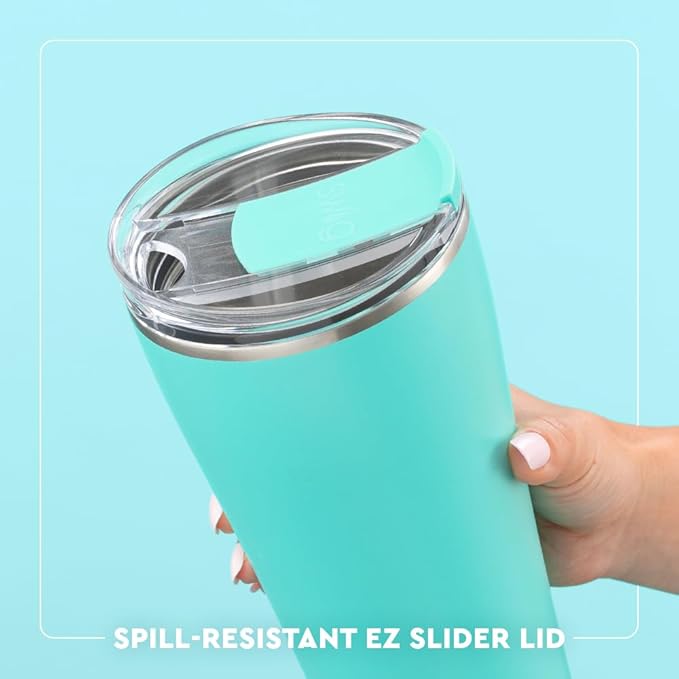 Swig Life 32oz Insulated Tumbler, Travel Coffee Tumbler with Lid, Cup Holder Friendly Travel Coffee Mug, Stainless Steel with Lid (Bride to Be)