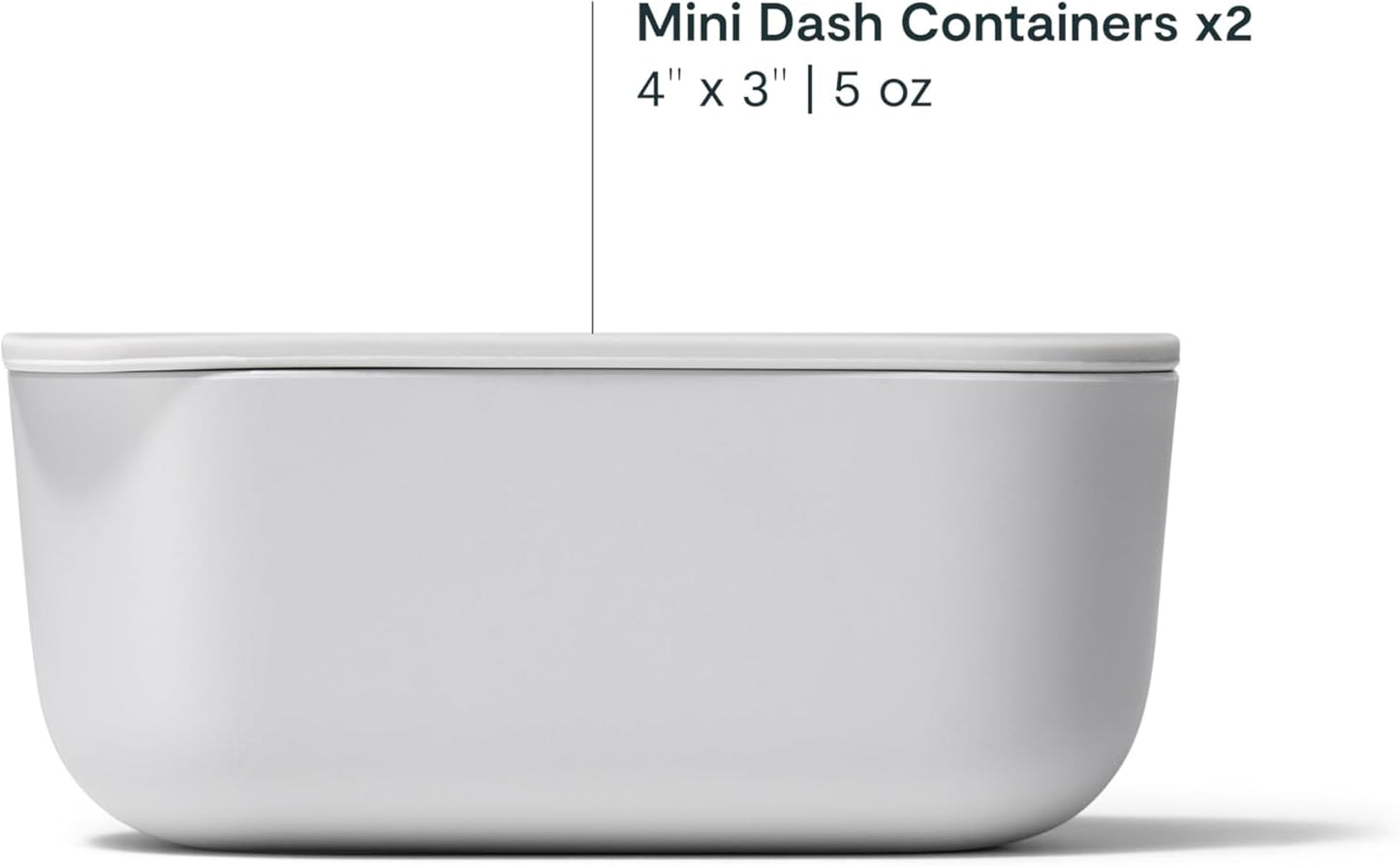 Caraway Mini Dash Inserts - 2pc .6 Cup Dash Ramekins w/Lids - Easy to Store, Non Toxic - Perfect for Sauces, Garnish, & Small Snack or Sides
