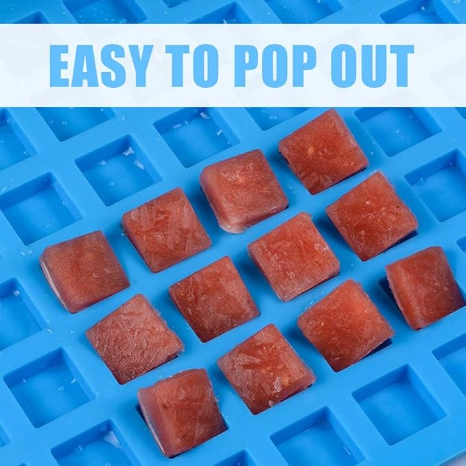 Square Silicone Candy Molds - Mini Silicone Molds for Hard Candy, Chocolate, Gummy, Caramel, Ganache, Ice Cubes (2)
