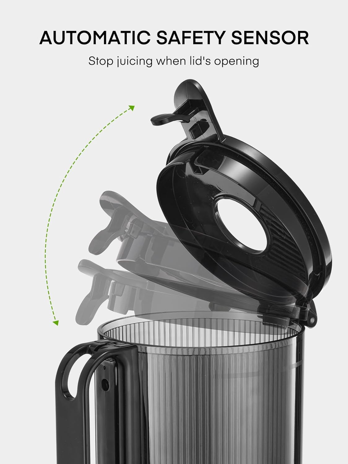 Juicer Machines, 5.4" Extra Large Feed Chute Fit Whole Fruits & Vegetables, Slow Masticating Cold Press Juicer Easy to Clean, 250W, High Juice Yield