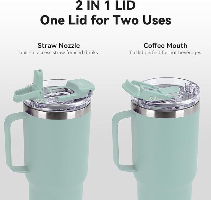 HASLE OUTFITTERS 30oz Tumbler Bulk with Handle, Insulated Travel Coffee Mug Set with Handle Leak-Proof Double Wall Stainless Steel Vacuum Tumblers Pack Metal Cup for Hot and Cold Drink