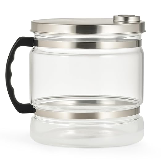 CO-Z 1.6 gal Water Container for Distiller, 6L Distilled Glass Carafe with Nonskid Bottom, Countertop Replacement Distilled Water Pot, Water Glass Jar Water Distiller for Home