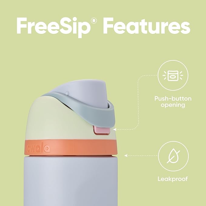 Owala FreeSip Insulated Stainless Steel Water Bottle with Straw for Sports, Travel, and School BPA-Free Sports Water Bottle, 32 oz, Beach House