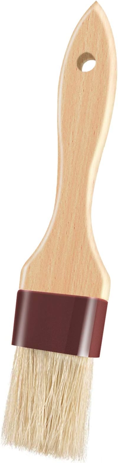 Pastry Brushes for Baking Basting Brush with Boar Bristles and Beech Hardwood Handles Culinary Oil Brush for Barbecue Butter Grill BBQ Sauce Baster Marinade Kitchen Food Cooking Brushes (1.5 inch)