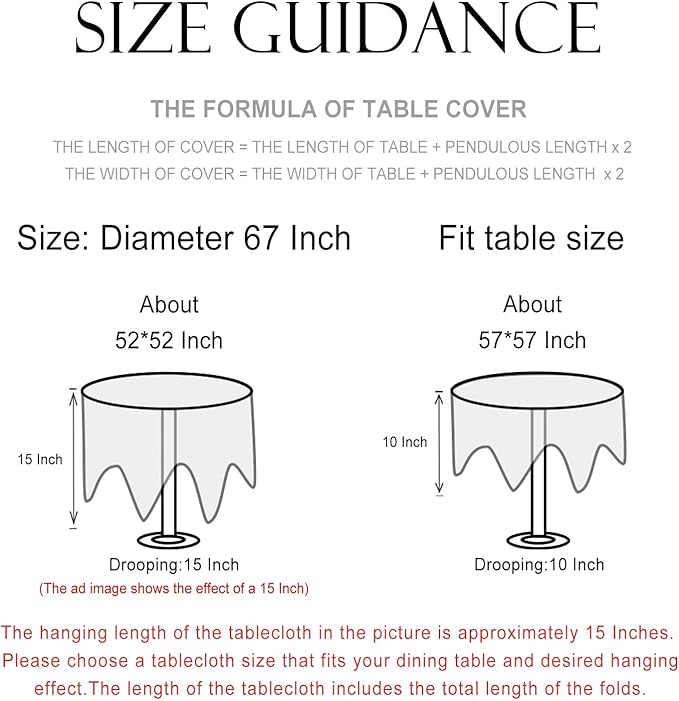 patdrea Designer Vintage Linen Round Table Cloth,Durable Breathable Floral Tablecloth,Dacorative Table Covers for Kitchen Dining Tea Party,Holiday,Christmas,Thanksgiving,Diameter 67"-Oliveirad