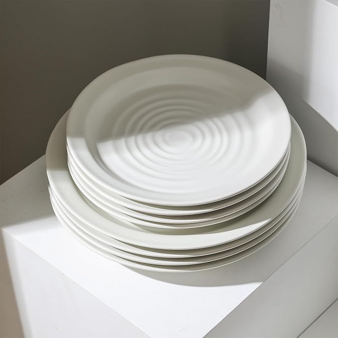 Stone Lain Orbit 12-Piece Dinnerware Set Stoneware, White