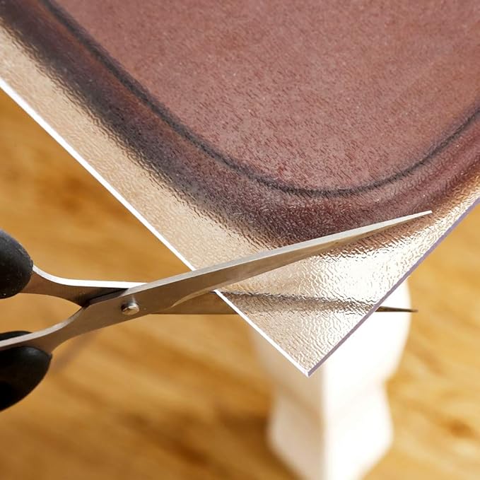 NECAUX Custom 16 x 71 Inch Frosted Desk Cover Protector, 1.5mm Thick Water Resistant Plastic Non-Slip Table Pad Table Cover Protector for Coffee Table, Writing Desk, Trainning Table
