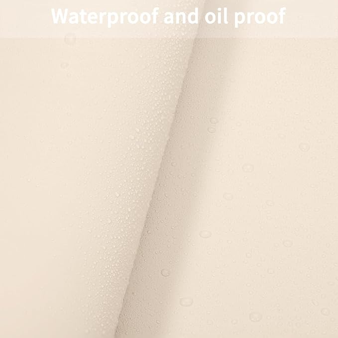 Leather Table Cover,1.8mm Thick,36x36 Inch Table Protector,Table Protector for Dining Room Table,Dining Table Protector.(Off White+Light Gray,36x36)