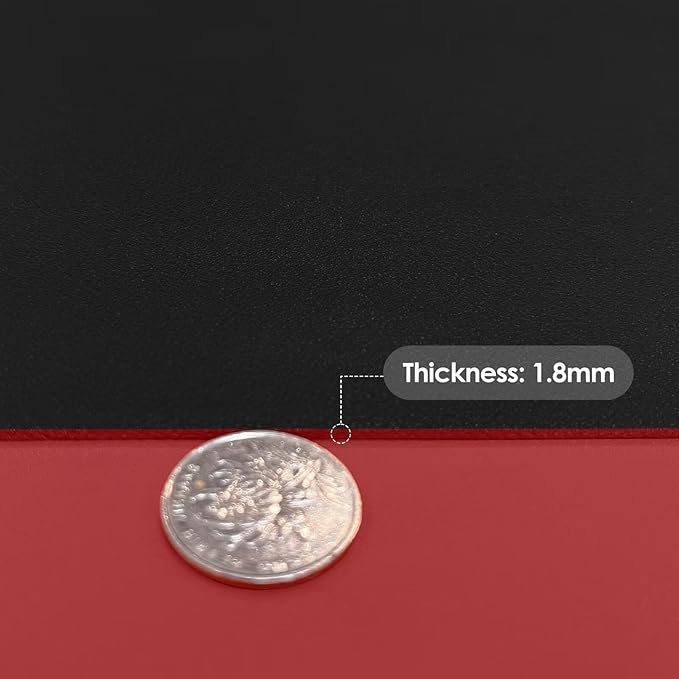 Leather Dresser Cover,1.8mm Thick,10x43 Inch,Dresser Protector Top,Dresser Top Protector,Dresser Cover Top,Dresser Top Cover,Dresser Cover Top for Bedroom.(Black+Wine Red,10x43)