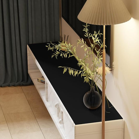 Dresser Top Protector - 12x62 Inch Waterproof Easy to Clean Can Conceal Flaws Protector The Table Top from Scratches Used for Coffee Table Dresser(Black+Black 12x62)