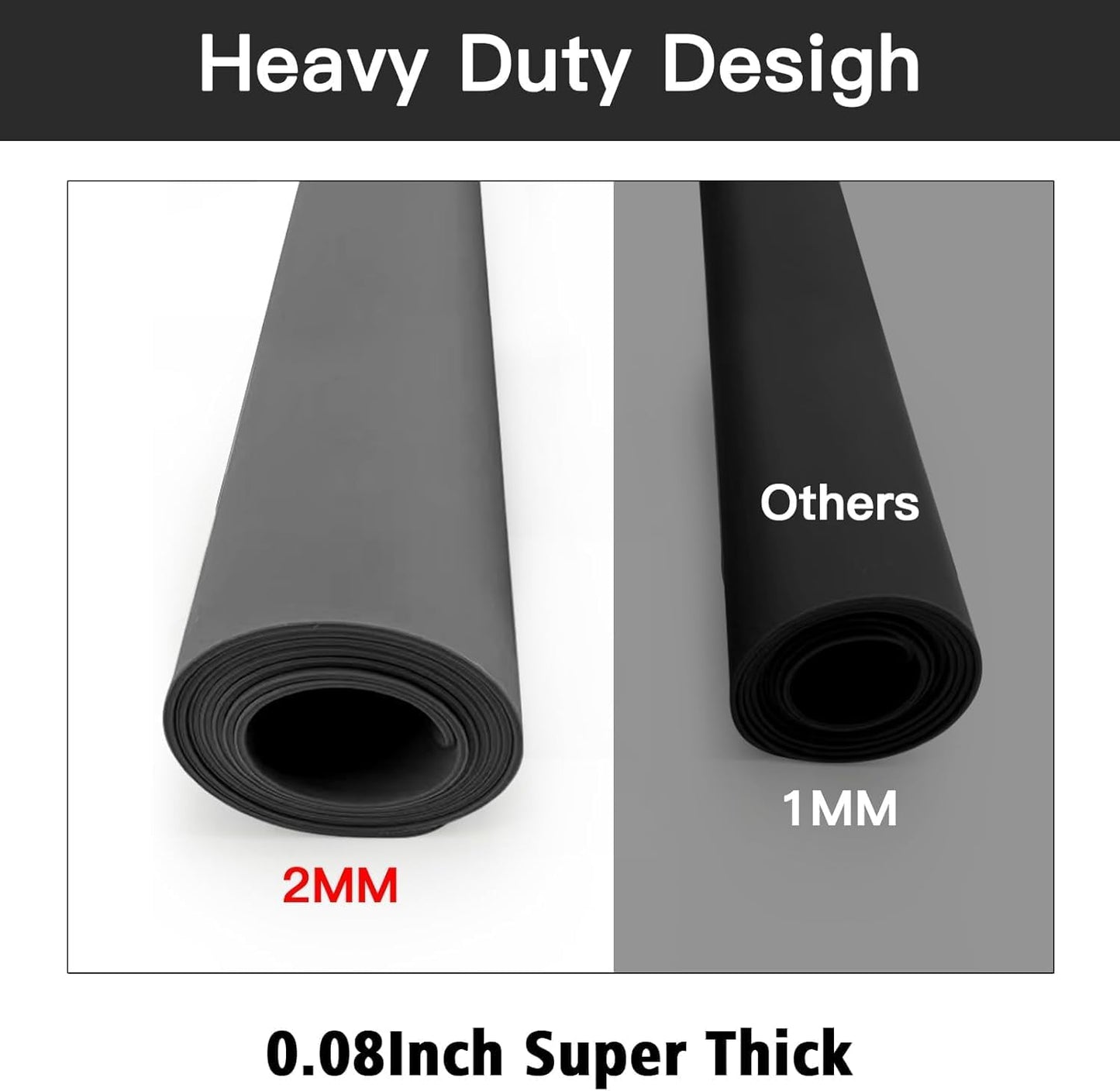 2MM Super Thick Large Silicone Mat, 23.6"x23.6"(60cmx60cm) Silicone Mats for Kitchen Counter, Non-slip Heat Resistant Mat, Waterproof Countertop Protector Mats (Deep Blue)