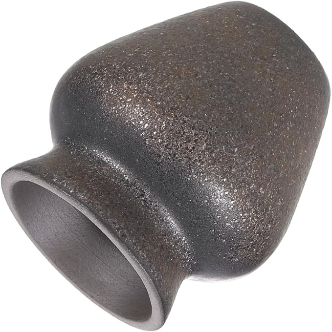 HARFINGTON Ceramic Chasen Stand 67mm Matcha Whisk Holder, Traditional Matcha Tea Chasen Holder, Black Gold