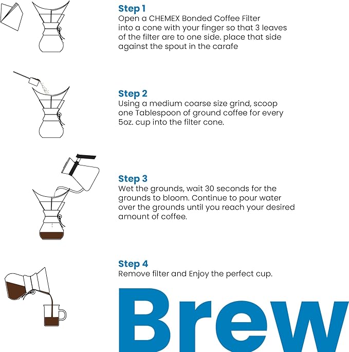Chemex Pour-Over Glass Coffeemaker - Classic Series - 8-Cup - Exclusive Packaging