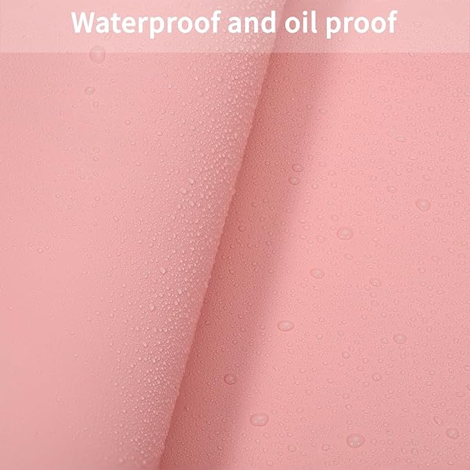 Leather Desk Mat,1.8mm Thick,15.75x63 Inch Desk Cover,Pink Desk Mat,Desk Protector Mat,Dresser Cover Top,Desktop Cover,Dresser Cover Top for Bedroom(Pink+Silvery,15.75x63)