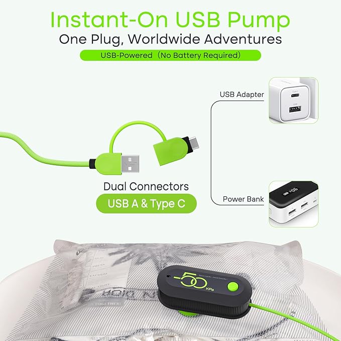 Vacuum Bags for Travel with USB Pump, 12 Pack Carry-on Size Compression Packing for Luggage and Suitcase, Space Saver Bags for Clothes and Clothing Travel
