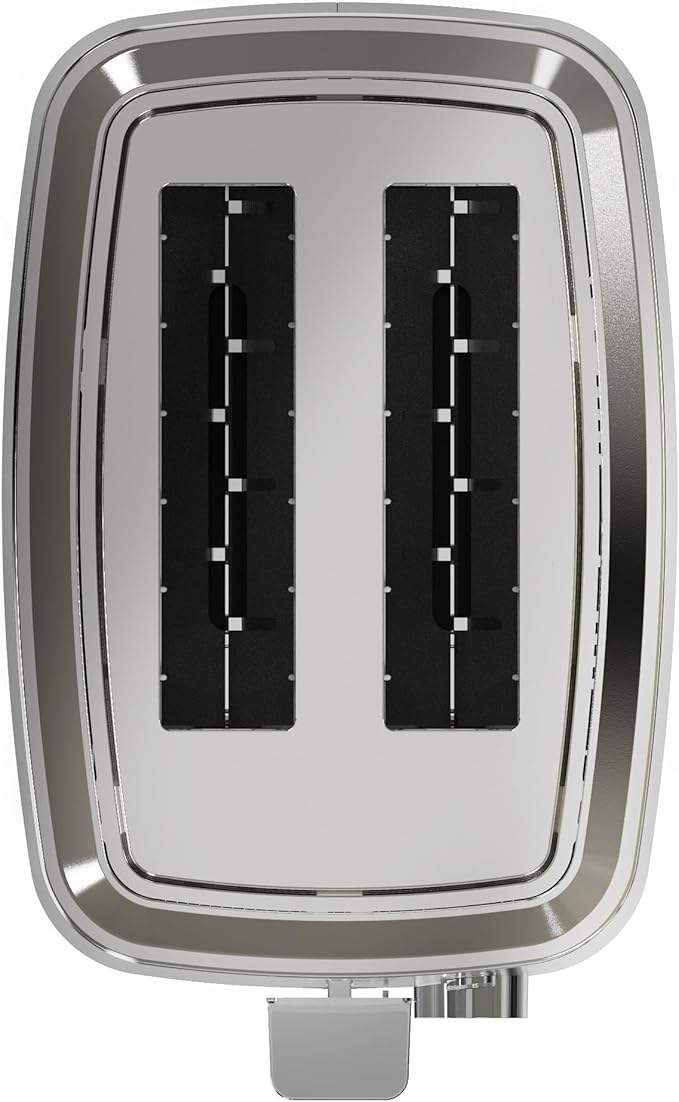 GE 2 Slice Black Stainless Steel Toaster, Extra Wide Slots for Toasting Bagels, Breads, Waffles & More, 7 Adjustable Shade Settings, Removable Crumb Tray, Countertop Kitchen Essentials, 850 Watts