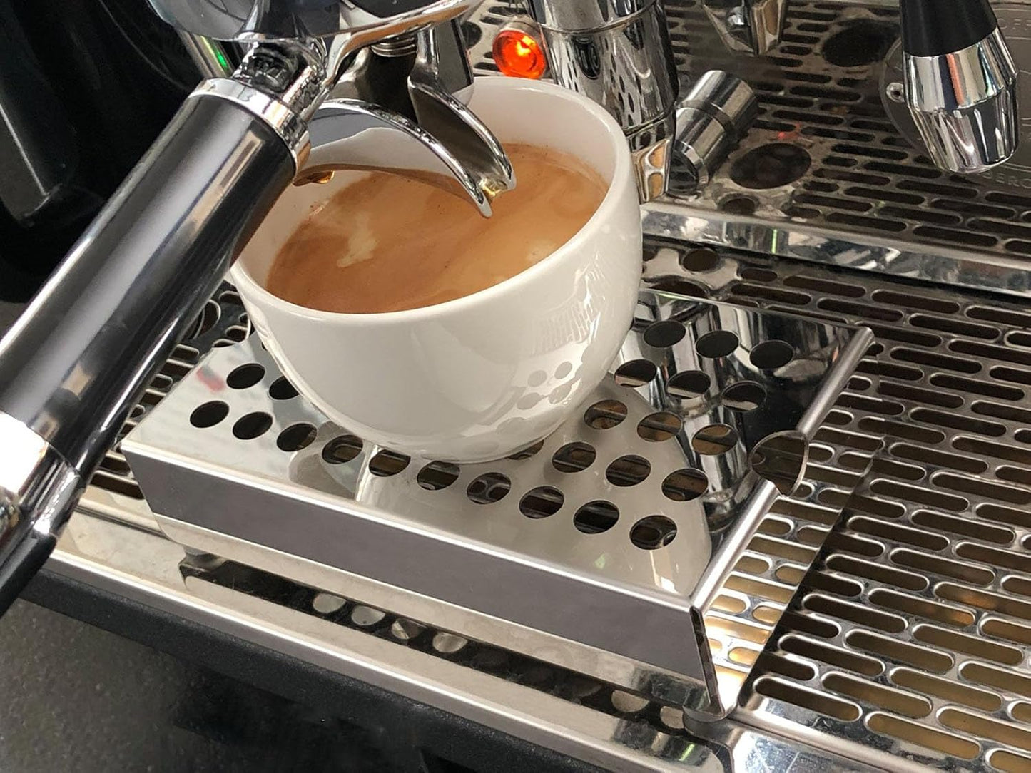 Espresso Cup Riser Stand, Premium Stainless Steel Coffee Drip Tray, Coffee Mug Holder Stand for Espresso Machines, Height 40mm