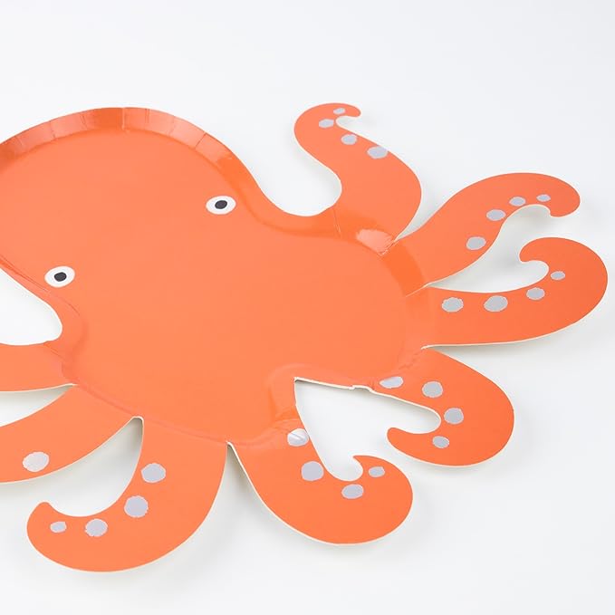 Meri Meri Mermaid Birthday Disposable Plates for Party, Pack of 8 Under the Sea Plates, Under the Sea Party Decorations