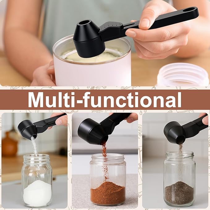 Palksky Coffee Scoop & Funnel for Reusable K Cup Refillable Coffee Pods,2 Tablespoon Coffee Measuring Scooper,2PCS
