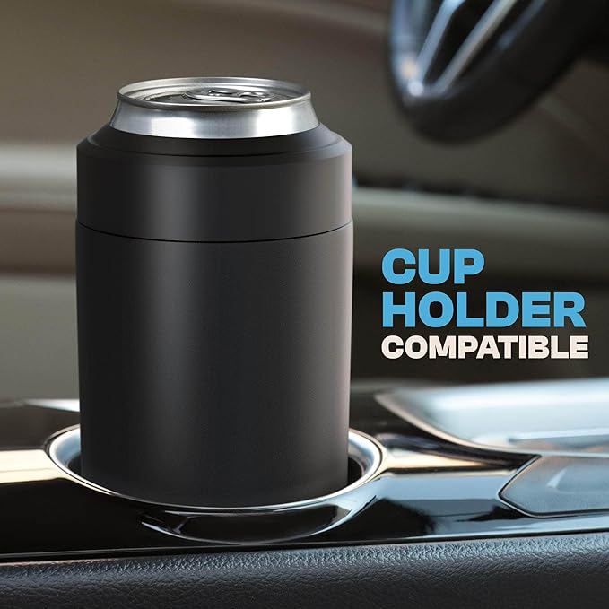 Frost Buddy Universal Can Cooler - Fits all - Stainless Steel Can Cooler for 12 oz & 16 oz Regular or Slim Cans & Bottles - Stainless Steel (Rogue)