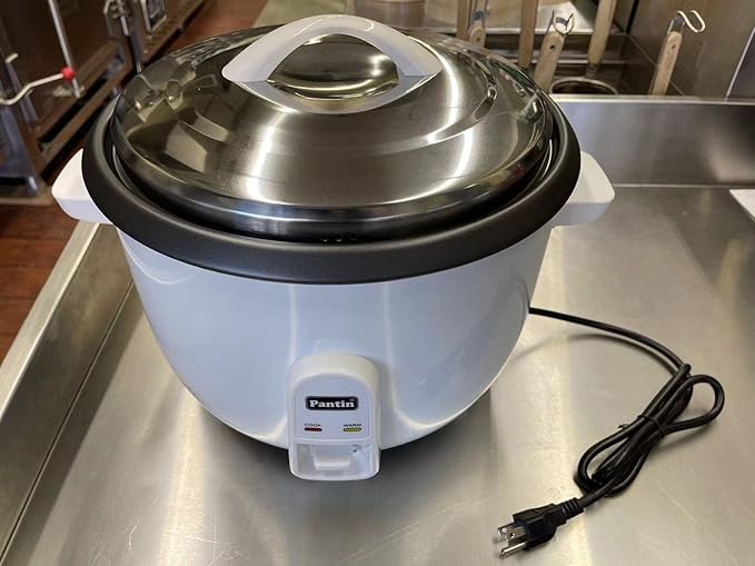 Pantin Commercial Electric Rice Cooker – 20 Cups Raw / 40 Cups Cooked Capacity w/Measuring Cup & Scoop – High-Efficiency Large Rice Cooker Commercial Rice Cooker for Restaurants, Hotels and Catering