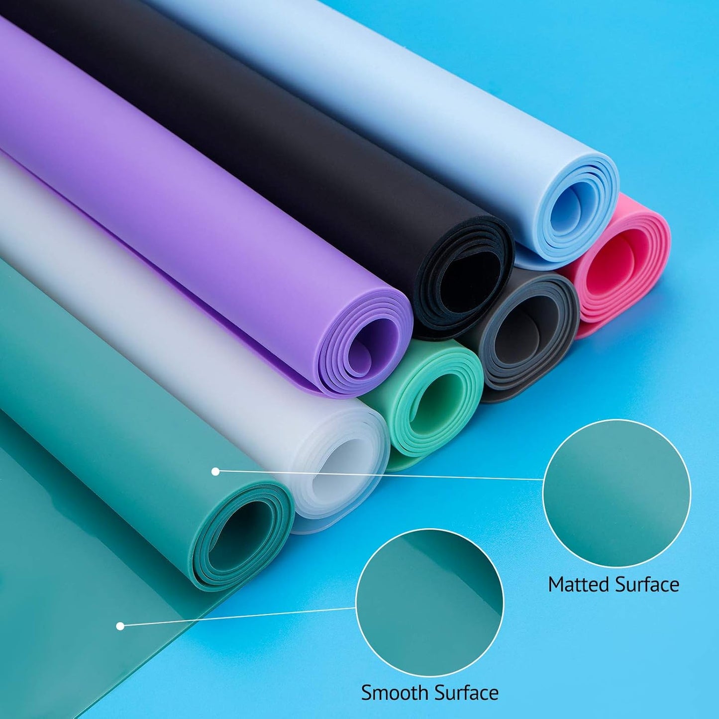 Gartful Silicone Mats for Kitchen Counter, Thicker 0.06", 25 x 17 inches Multipurpose Table Mat, Silicone Pad Desk Work Mat, Nonstick Nonskid Heat-Resistant Pad, Placemat, Semitransparent