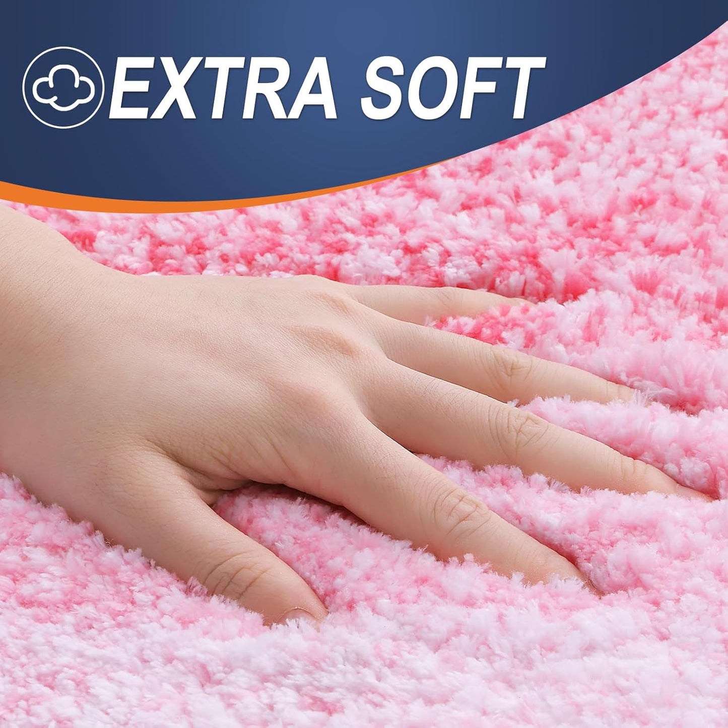 OLANLY Bathroom Runner Rugs 59x24, Extra Soft Absorbent Microfiber Bath Rugs, Rubber Backing, Quick Dry, Machine Washable Bath Mats for Bathroom Floor, Tub and Shower, Home Decor Accessories, Pink