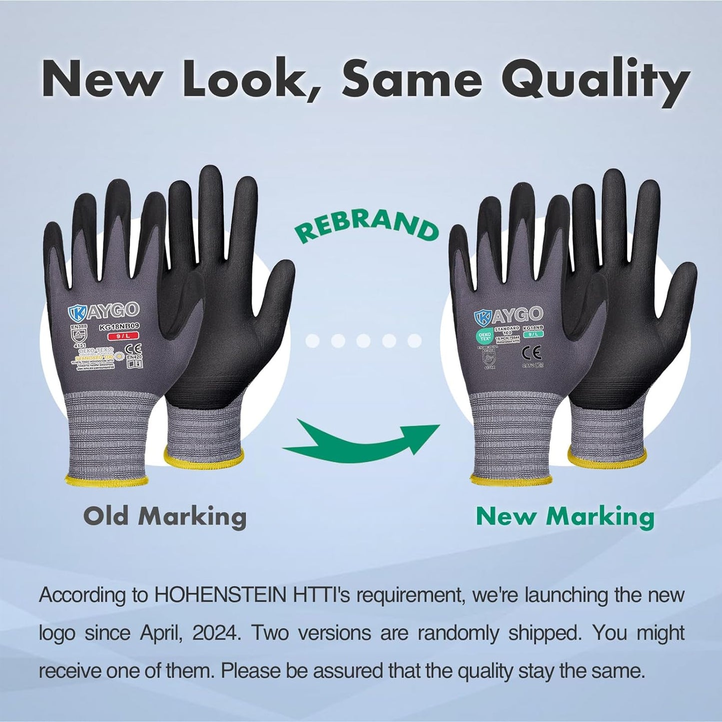 KAYGO Safety Work Gloves MicroFoam Nitrile Coated, 3 Pairs KG18NB,Seamless Knit Nylon Glove for Men and Women, Ideal for Automotive,Warehouse,Construction (X-Large,Gray)