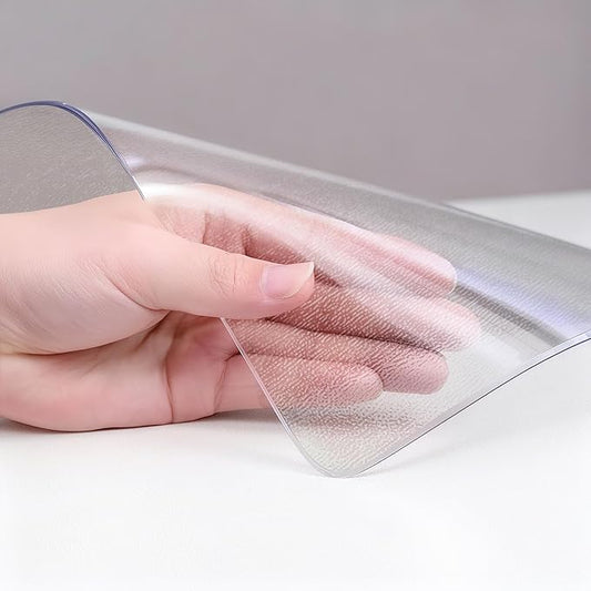 Frosted Table Protector 40 x 60 Inch, 1.4mm Thick Waterproof PVC Plastic Table Cover, Durable Table Pad for Dining Room, Kitchen, Writing Desk, and Coffee Tables