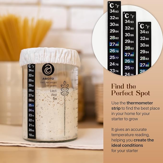 Sourdough Bread Baking Supplies and Starter Kit - Ultimate Bread Making and Sourdough Starter Kit with Proofing Baskets, Sourdough Jar, Bread Lame, Scrapers and Danish Whisk