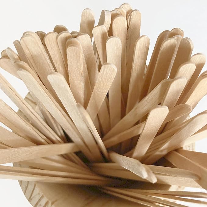 KTOJOY 5.5inch Wooden Coffee Stirrers, 1000 Count Disposable Stir Sticks for Coffee & Cocktails, Wooden Beverage Mixer with Smooth Ends, Swizzle Drink Sticks