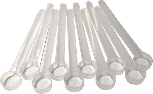 1 mL (1 CC) Long Handle Scoop for Measuring Coffee, Pet Food, Grains, Protein, Spices and Other Dry Goods (Pack of 10)