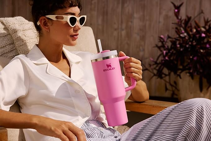 STANLEY Quencher H2.0 Tumbler with Handle and Straw 40 oz | Flowstate 3-Position Lid | Cup Holder Compatible for Travel | Insulated Stainless Steel Cup | BPA-Free | Cobalt