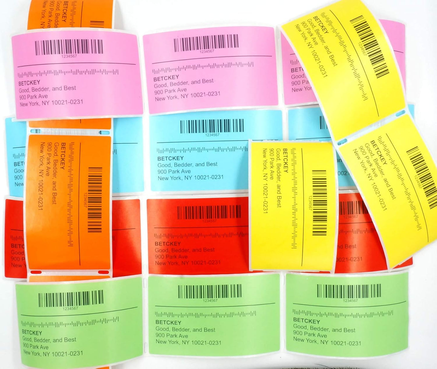 BETCKEY - 3" x 3" Multipurpose & Large Square Labels Compatible with Zebra & Rollo Label Printer,Premium Adhesive & Perforated[Yellow, 6 Rolls, 3000 Labels]