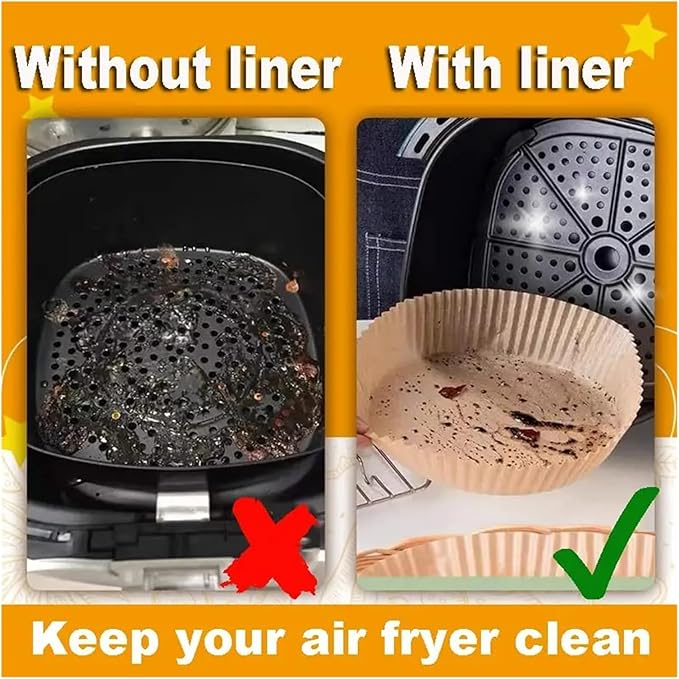 Large Air Fryer Disposable Paper Liners Nonstick 23cm Oven Airfryer Parchment Baking Paper ，Compatible For Ninja，Compatible For COSORI ，Grill Cooking Basket(16cm square,300 Pcs)