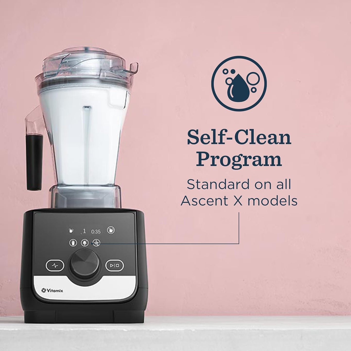 Vitamix Ascent X3 Professional Grade Blender for Smoothies, Soups and Frozen Desserts, 48oz Pitcher, Shadow Black
