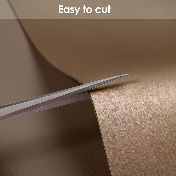 Leather Table Pad,1.8mm Thick,40x66 Inch,Dining Table Pad,Table Pads for Dining Room Table Rectangular,Table Protector for Dining Room Table(Mud Color+Champagne Gold,40x66)