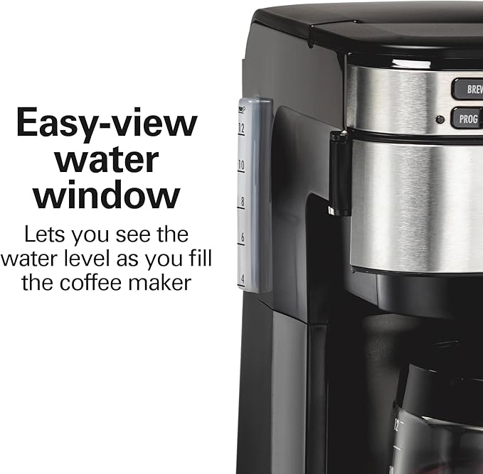 Hamilton Beach 12 Cup Programmable Coffee Maker, FrontFill Drip Coffee Maker