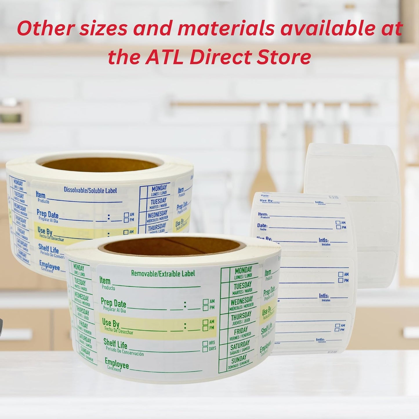 2x3 Dissolvable Food Labels, 500 Label Stickers, Bottle Labels for Storage Bins, Sticker Labels for Food containers, (500, Blank)