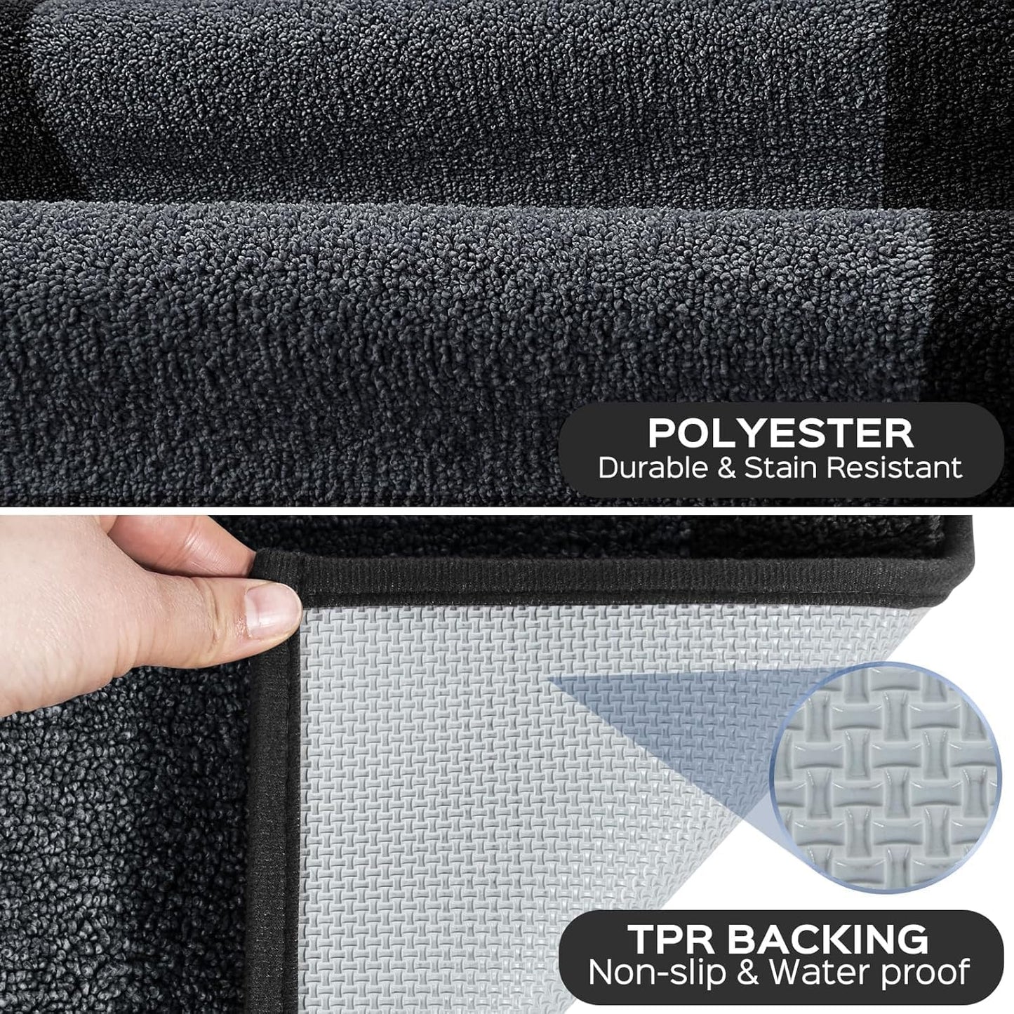 Machine Washable Runner Rug 32" x 120", Non Slip Kitchen Mat for Floor, Absorbent Entryway Rug for Kitchen, Bedroom, Living Room, Hallway, Door (Roll Packing)