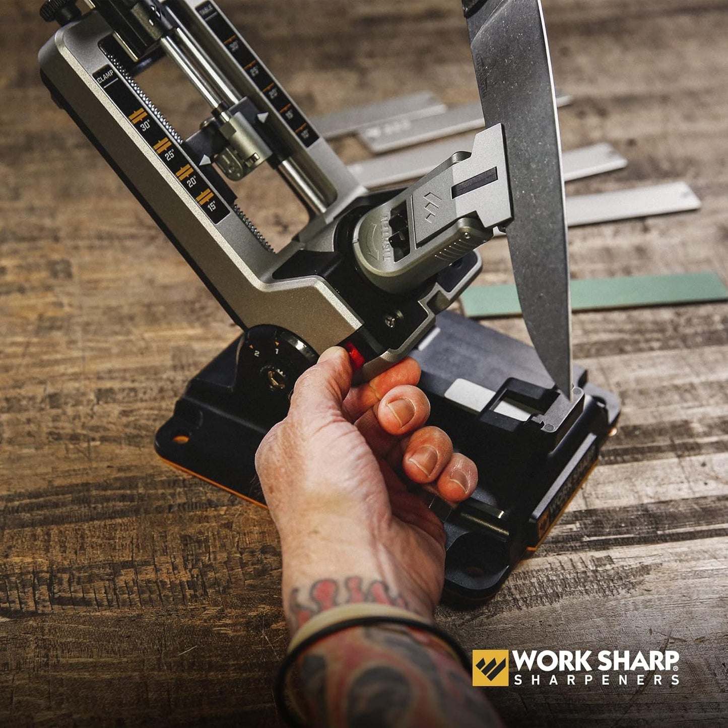 Work Sharp Professional Precision Adjust Knife Sharpener - Adjustable Knife Sharpening Kit for Pocket, Hunting, Kitchen, Serrated Knives